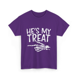 He's My Treat Skeleton T-Shirt - Purple