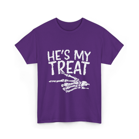 He's My Treat Skeleton T-Shirt - Purple