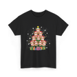 Highland Cow Christmas Tree Cow Lover T-Shirt - Black