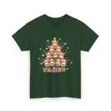 Highland Cow Christmas Tree Cow Lover T-Shirt - Forest Green