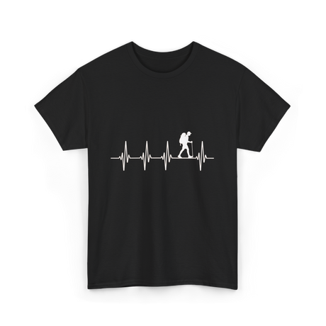 Hiking heartbeat hiker T-Shirt - Black