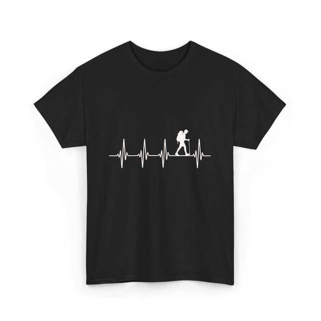 Hiking heartbeat hiker T-Shirt - Black