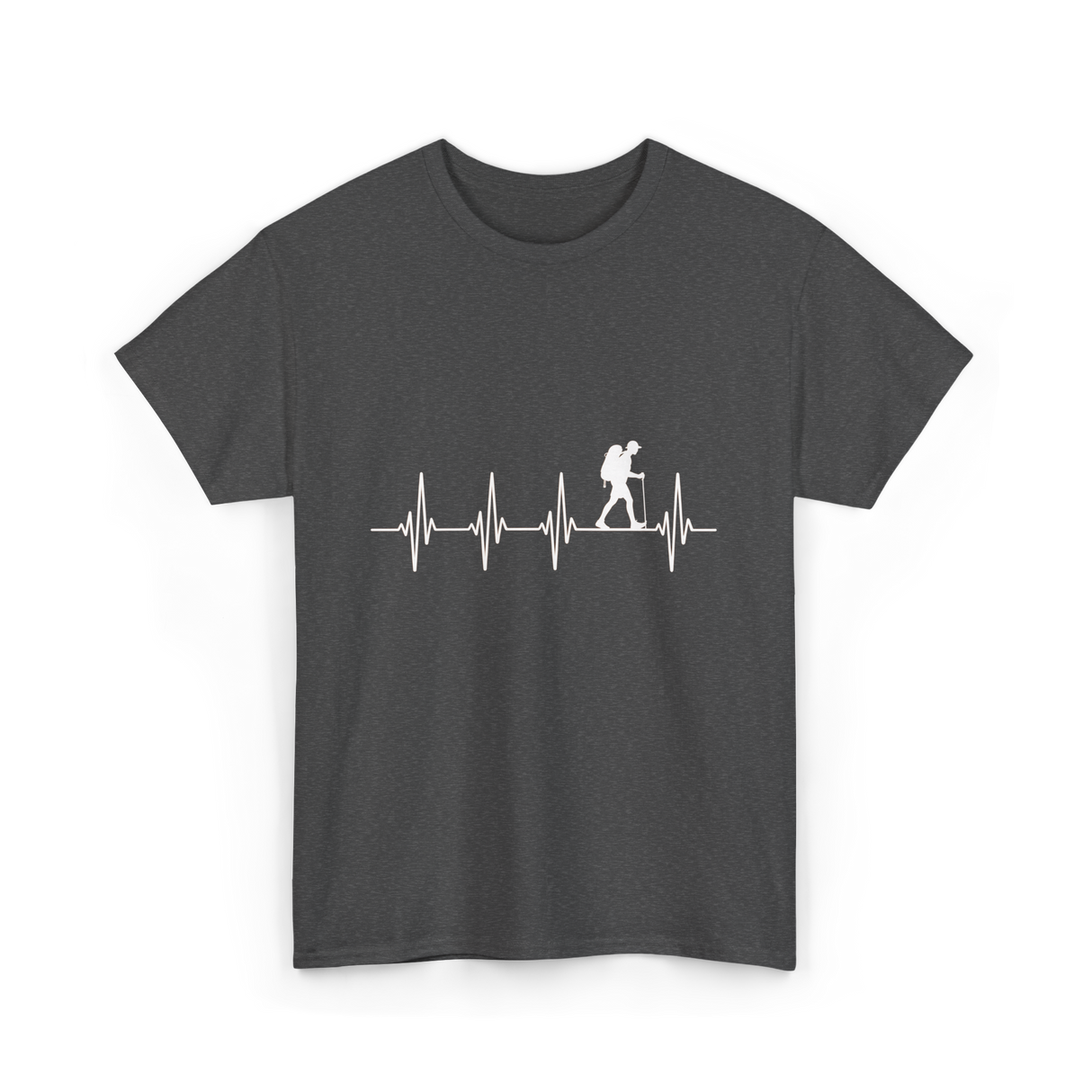 Hiking heartbeat hiker T-Shirt - Dark Heather