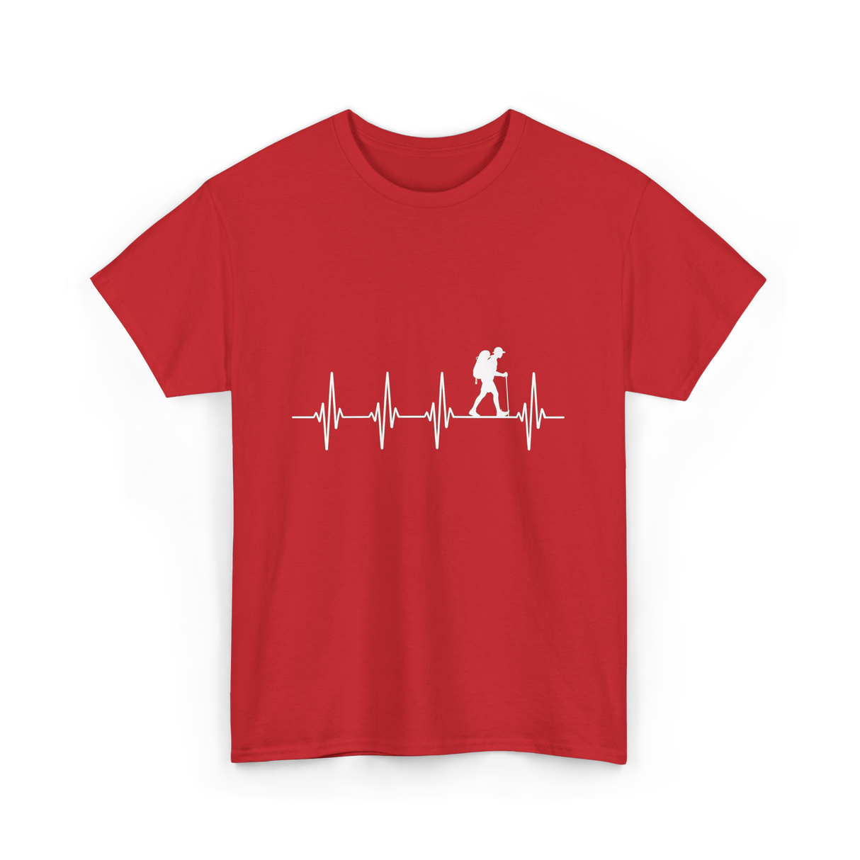 Hiking heartbeat hiker T-Shirt - Red