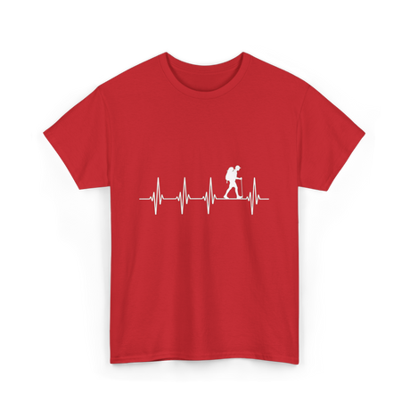 Hiking heartbeat hiker T-Shirt - Red