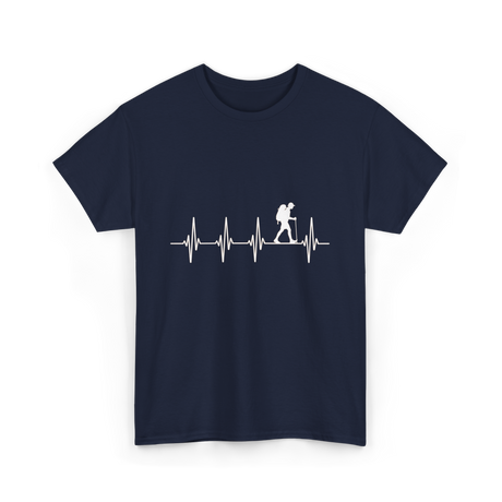 Hiking heartbeat hiker T-Shirt - Navy