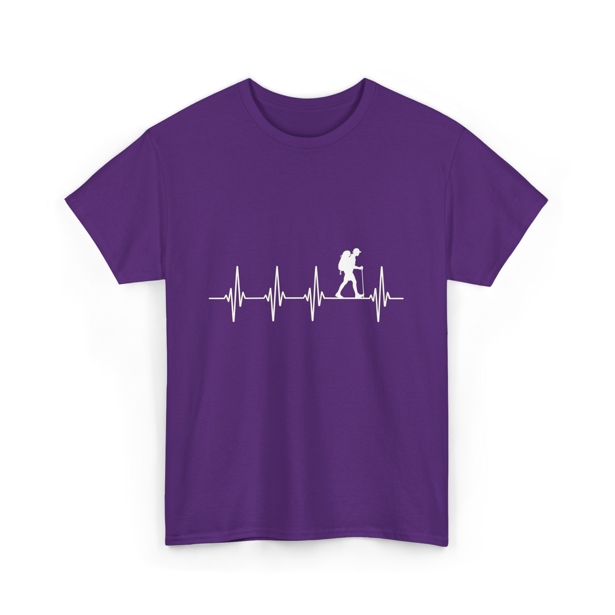 Hiking heartbeat hiker T-Shirt - Purple