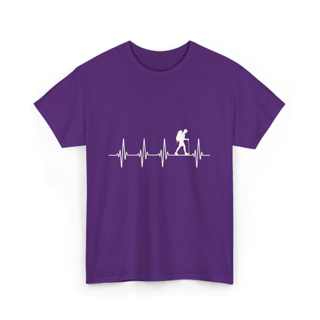 Hiking heartbeat hiker T-Shirt - Purple