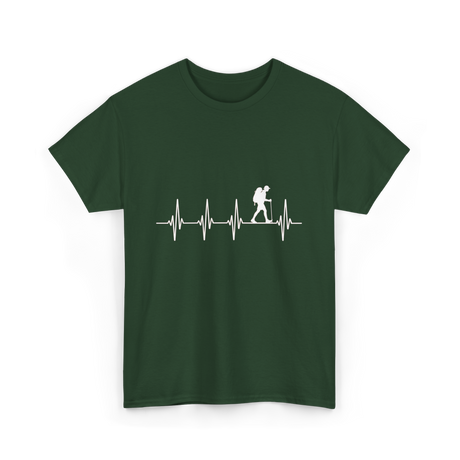 Hiking heartbeat hiker T-Shirt - Forest Green