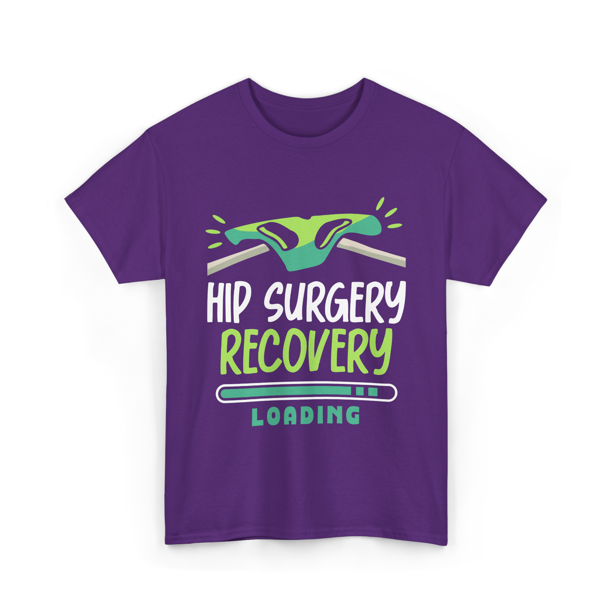 Hip Surgery Recovery Loading Recovery T-Shirt - Purple