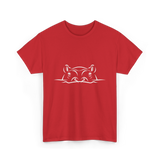 Hippo Head Hippo Wildlife T-Shirt - Red