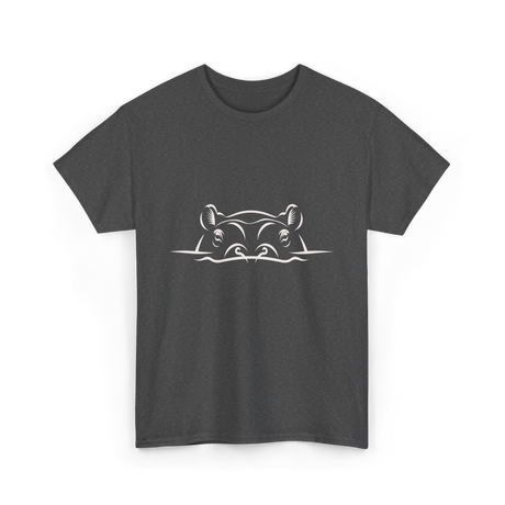 Hippo Head Hippo Wildlife T-Shirt - Dark Heather