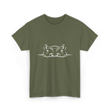 Hippo Head Hippo Wildlife T-Shirt - Military Green