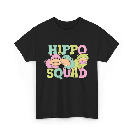 Hippo Squad Hippo Family T-Shirt - Black