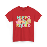 Hippo Squad Hippo Family T-Shirt - Red