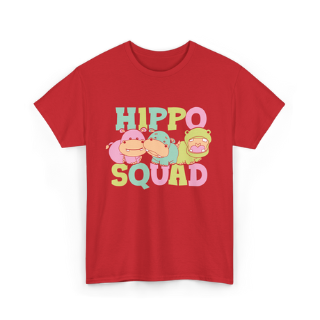 Hippo Squad Hippo Family T-Shirt - Red