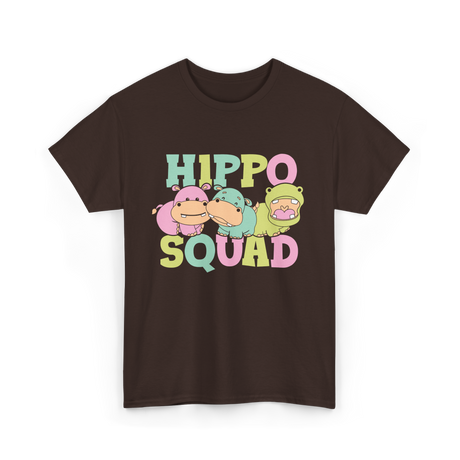 Hippo Squad Hippo Family T-Shirt - Dark Chocolate