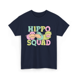 Hippo Squad Hippo Family T-Shirt - Navy