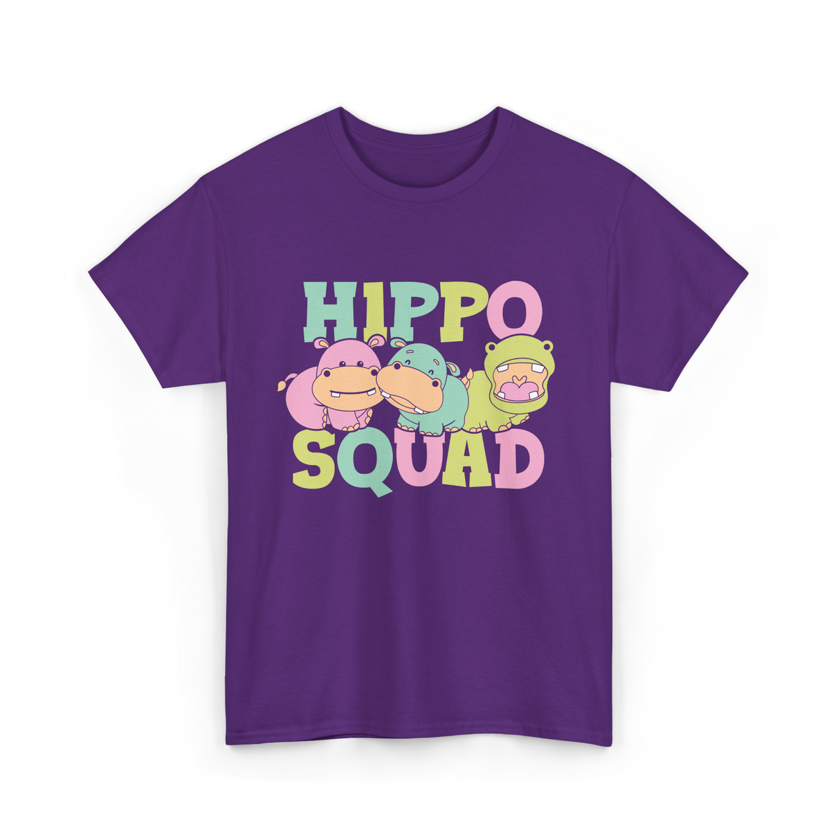 Hippo Squad Hippo Family T-Shirt - Purple