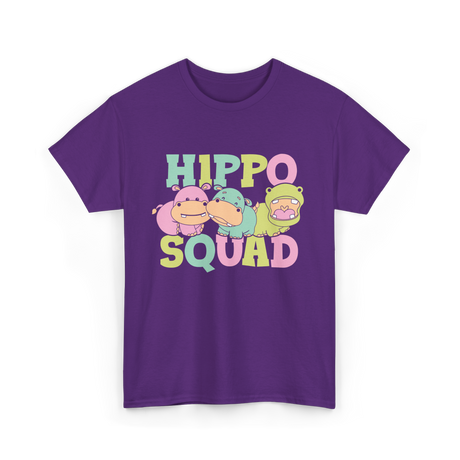 Hippo Squad Hippo Family T-Shirt - Purple