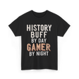 History Buff Gamer Costume T-Shirt - Black