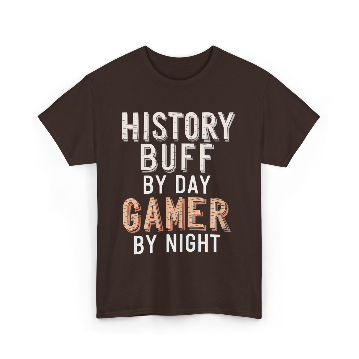 History Buff Gamer Costume T-Shirt - Dark Chocolate