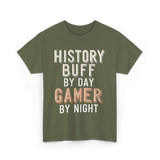 History Buff Gamer Costume T-Shirt - Military Green