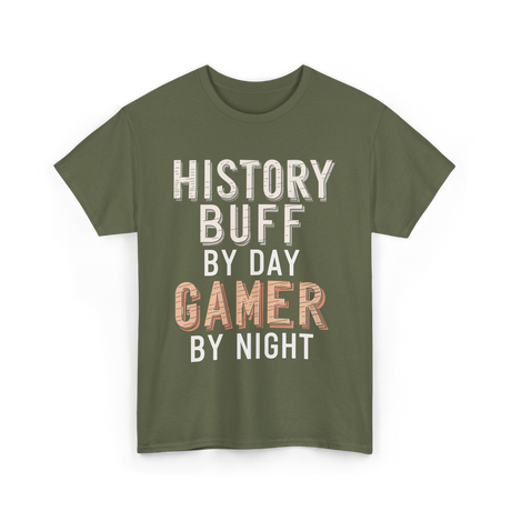 History Buff Gamer Costume T-Shirt - Military Green