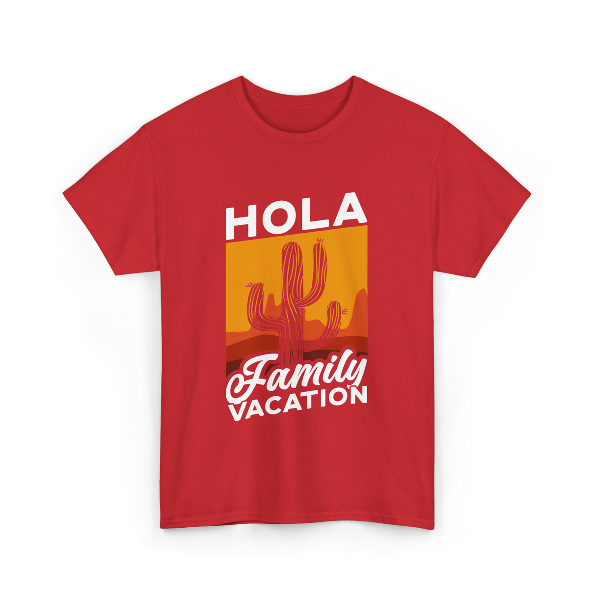 Hola Family Vacation T-Shirt - Red