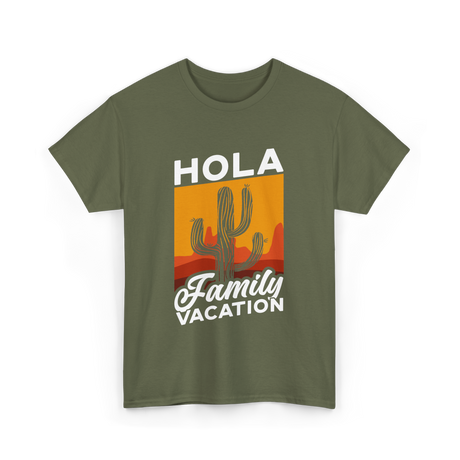 Hola Family Vacation T-Shirt - Military Green