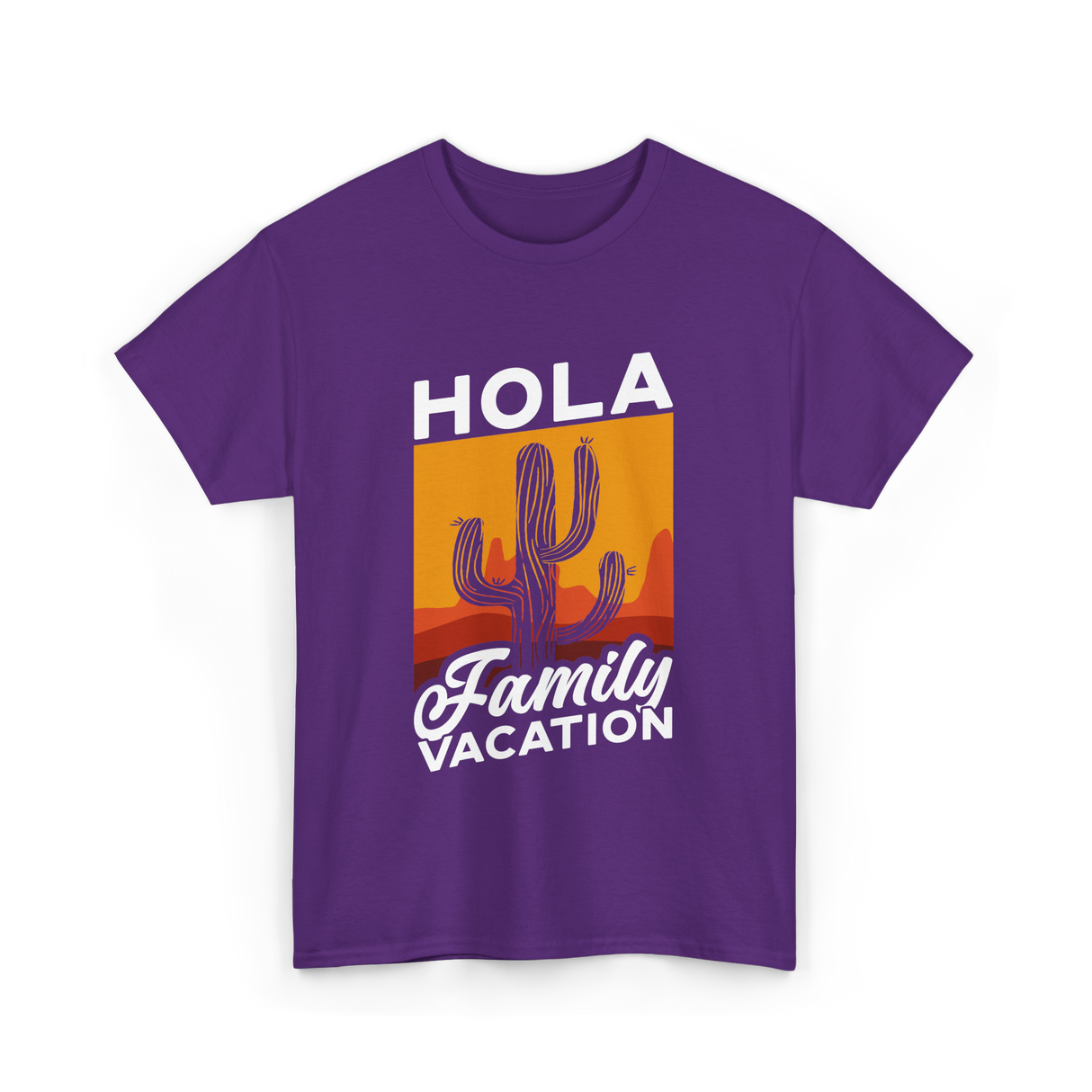 Hola Family Vacation T-Shirt - Purple