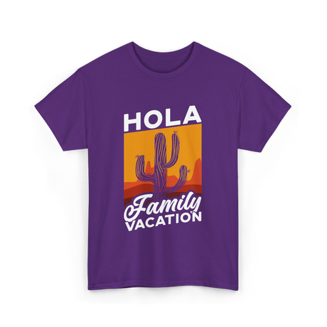 Hola Family Vacation T-Shirt - Purple