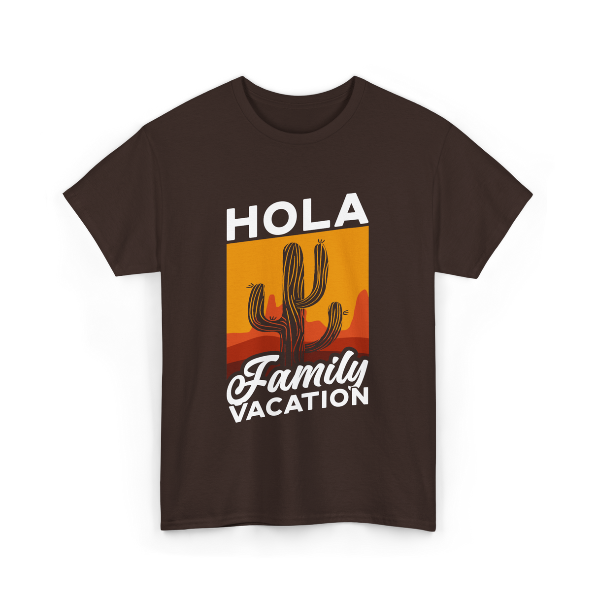 Hola Family Vacation T-Shirt - Dark Chocolate