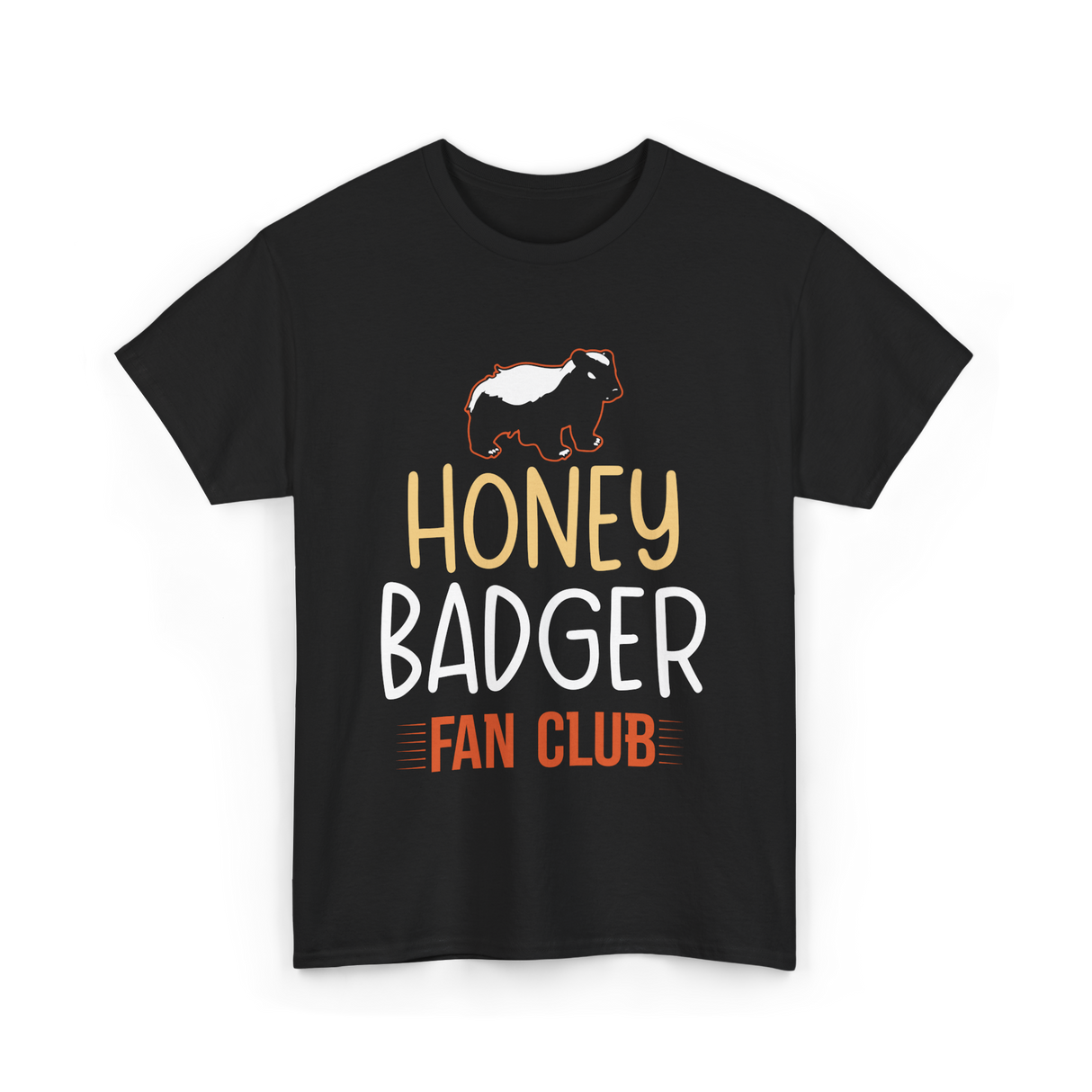 Honey Badger Fan Club Animal T-Shirt - Black