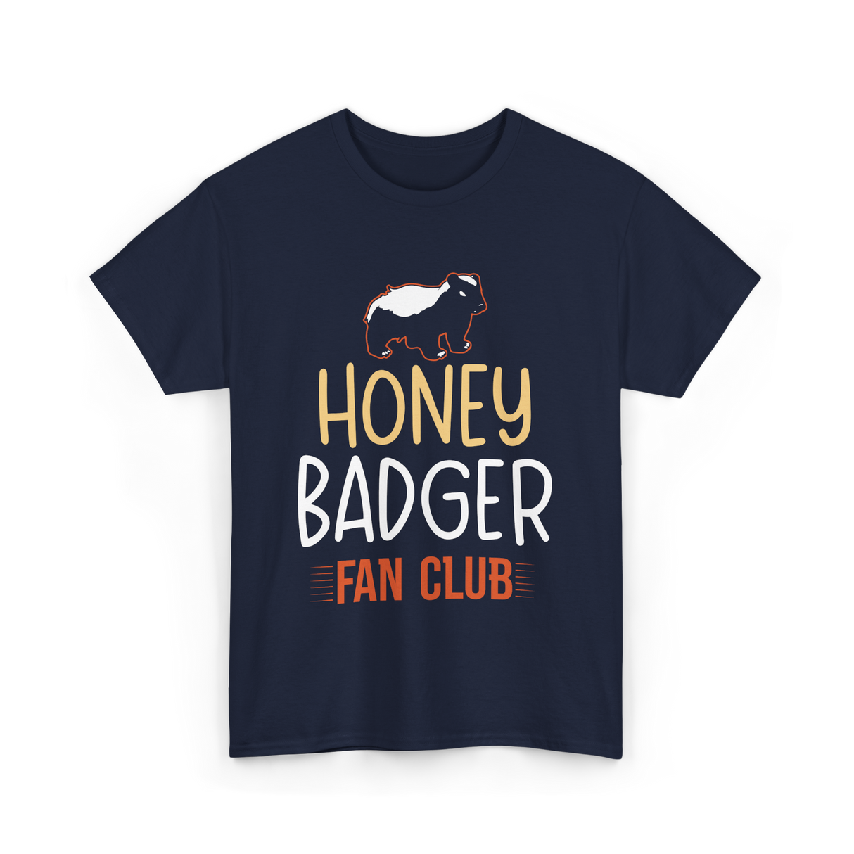 Honey Badger Fan Club Animal T-Shirt - Navy