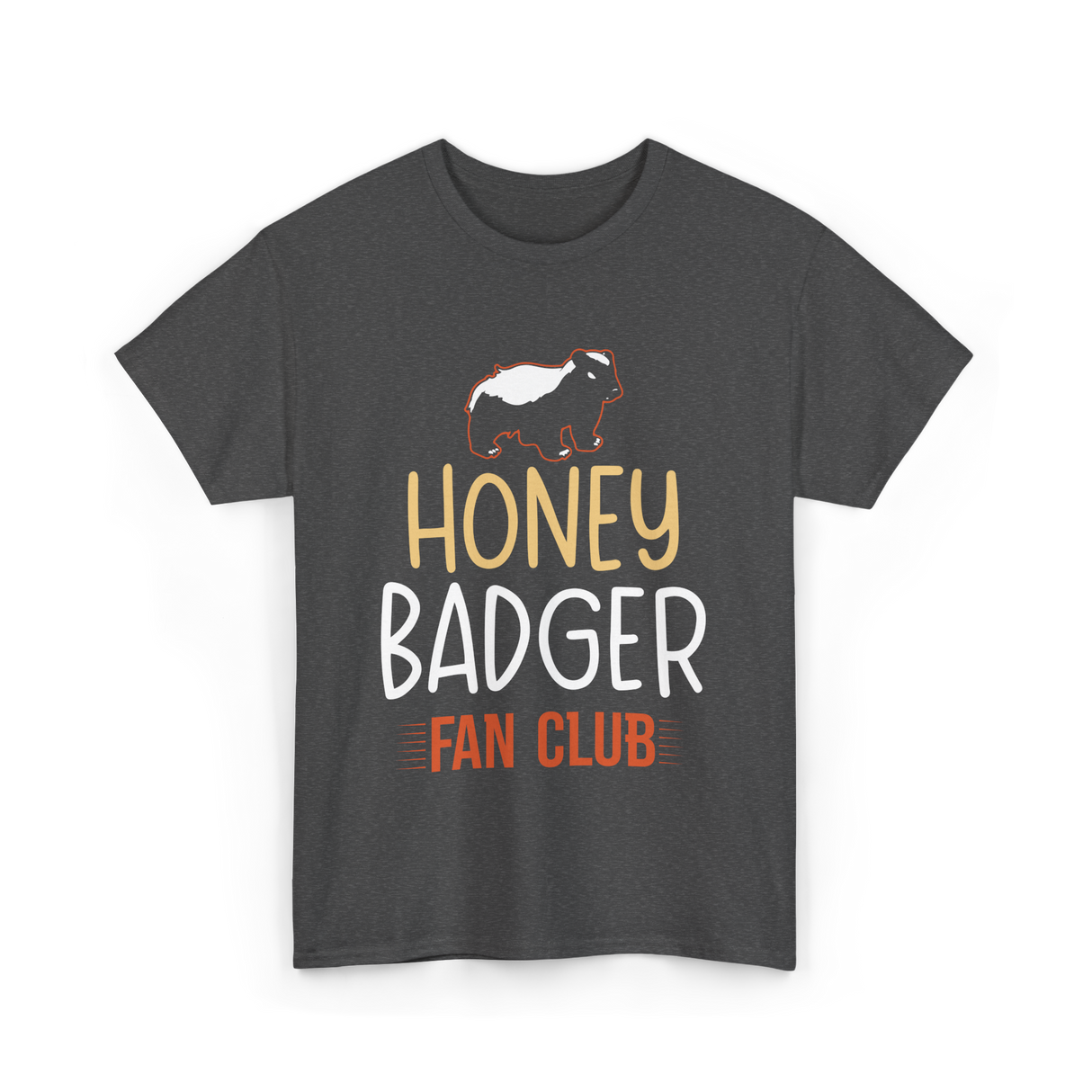 Honey Badger Fan Club Animal T-Shirt - Dark Heather