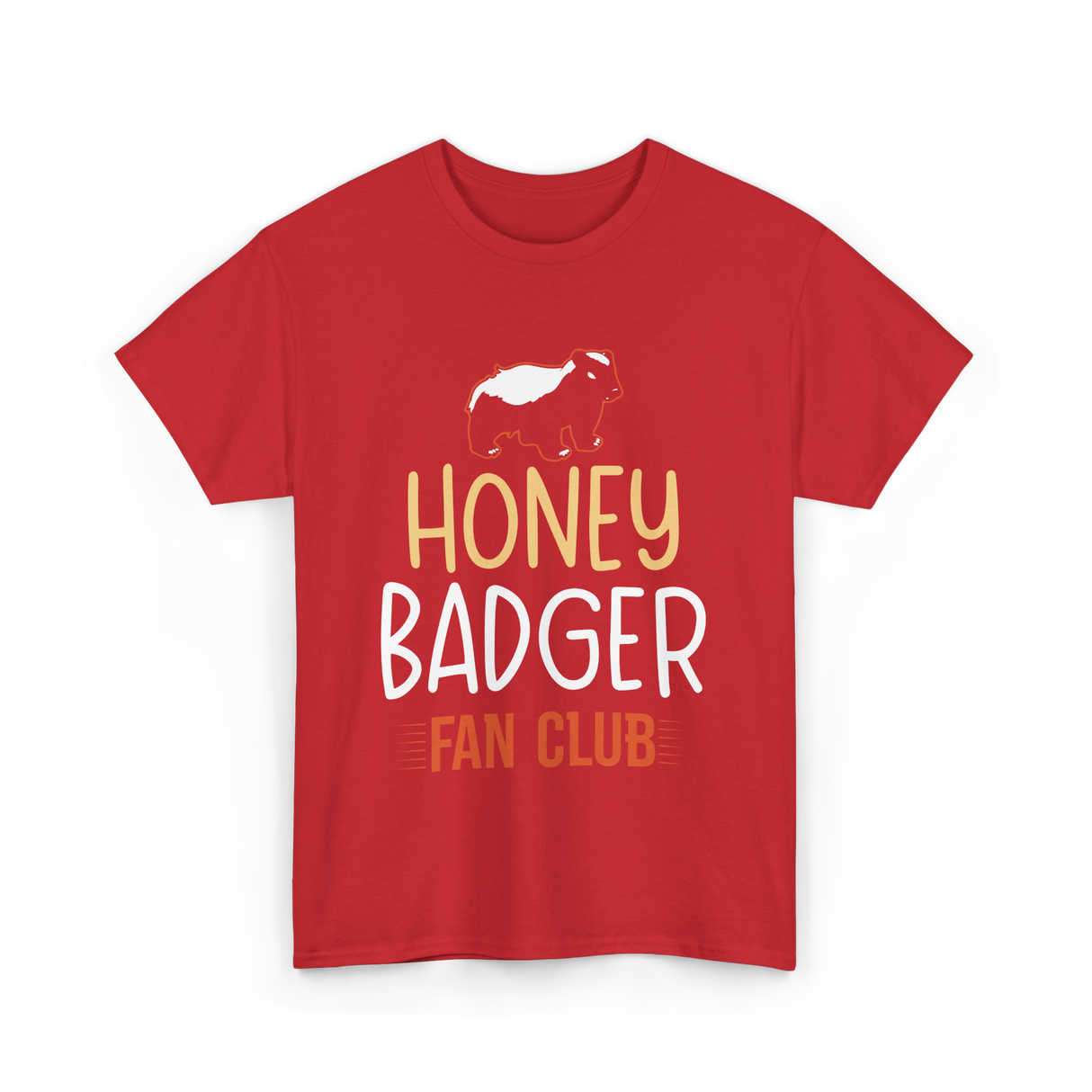 Honey Badger Fan Club Animal T-Shirt - Red