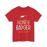 Honey Badger Fan Club Animal T-Shirt - Red