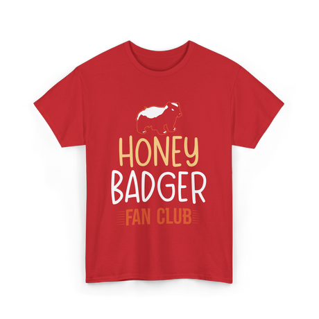 Honey Badger Fan Club Animal T-Shirt - Red