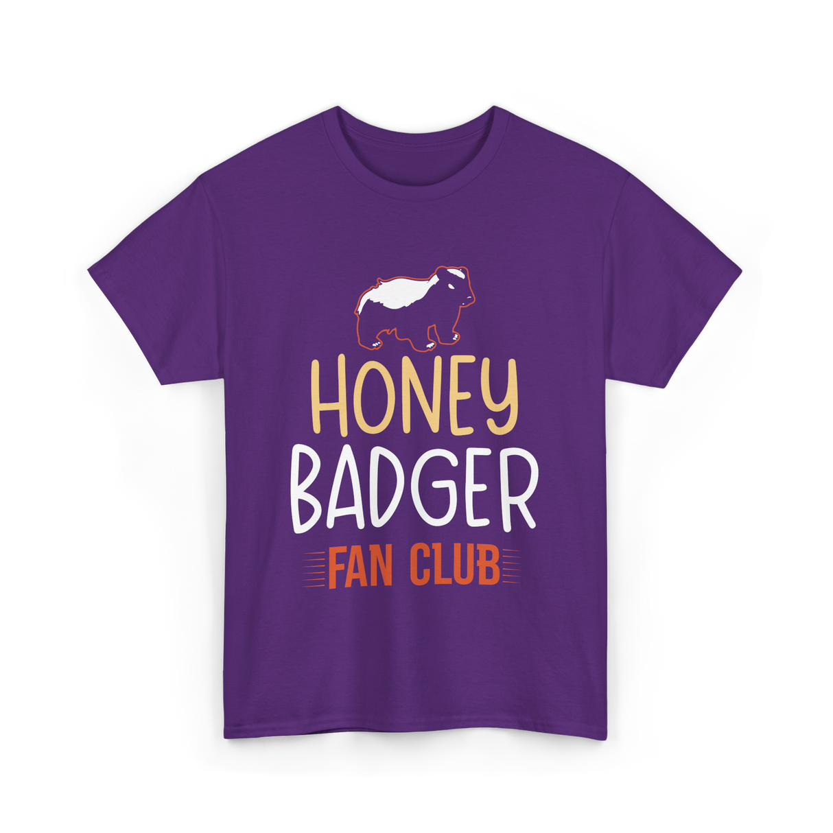 Honey Badger Fan Club Animal T-Shirt - Purple