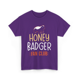 Honey Badger Fan Club Animal T-Shirt - Purple