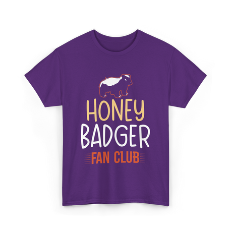 Honey Badger Fan Club Animal T-Shirt - Purple