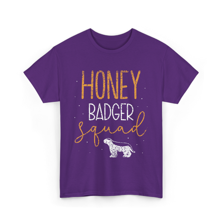 Honey Badger Squad Animal Lover T-Shirt - Purple