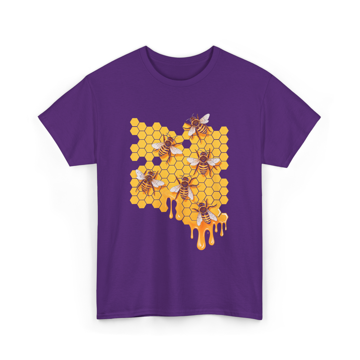 Honey Bee Hive Beekeeping T-Shirt - Purple