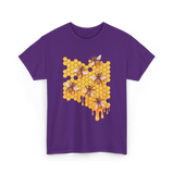 Honey Bee Hive Beekeeping T-Shirt - Purple