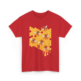 Honey Bee Hive Beekeeping T-Shirt - Red