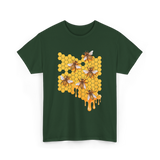 Honey Bee Hive Beekeeping T-Shirt - Forest Green