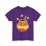 Honey Beekeeping Bees Hive T-Shirt - Purple