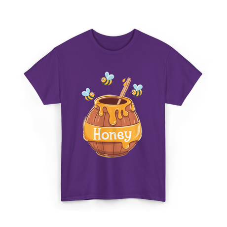 Honey Beekeeping Bees Hive T-Shirt - Purple