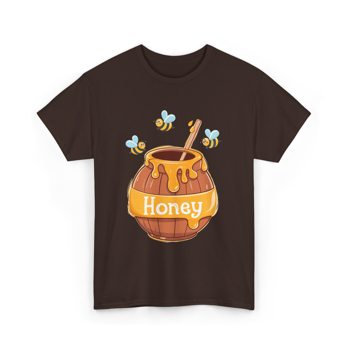 Honey Beekeeping Bees Hive T-Shirt - Dark Chocolate